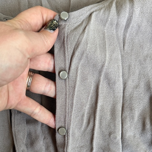 Ann Taylor Taupe Cardigan Sweater - Picture 3 of 5